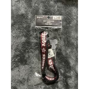 Texas A&M Aggies Dog Collar & Tag Set Adjustable 11.5–19” NCAA Pet – New